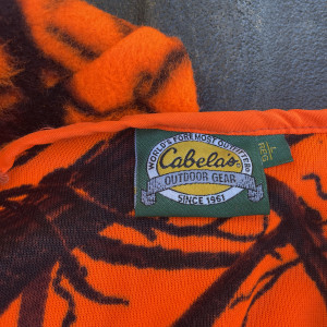 Cabela's Blaze Orange/Camo Fleece Hunting Vest