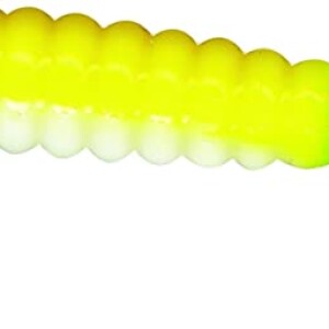 Slider Crappie/Panfish Grub Lure, 1-1/2-Inch, Yellow/White Chartreuse (18/Pack)