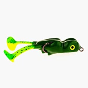Scum Frog Little Bigfoot Topwater Bass Fishing Paddle Foot Hollow Body Frog Lure with Weedless Hooks