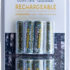 Covert Rechargeable Batteries (12 Pack), Black